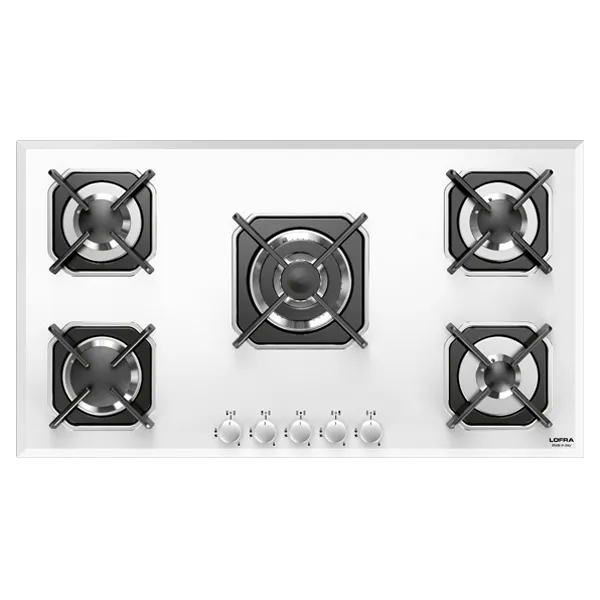 lofra-hgb9e0-plaque-gaz-verre-blanc-90-cm-4-feux image 1