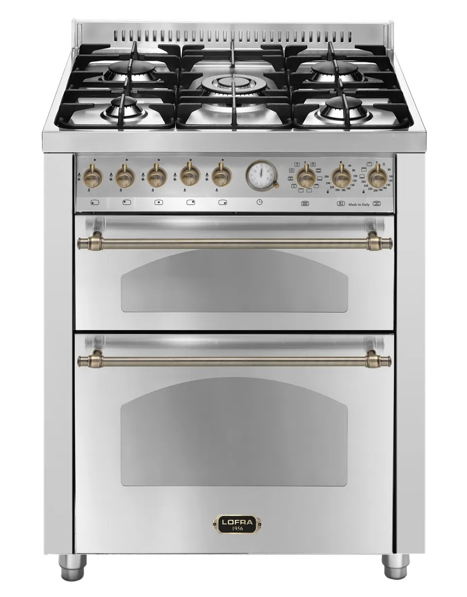 lofra-dolcevita-rsud76mfte-ci-cuisini-re-inox-bronze-5-feux image 1