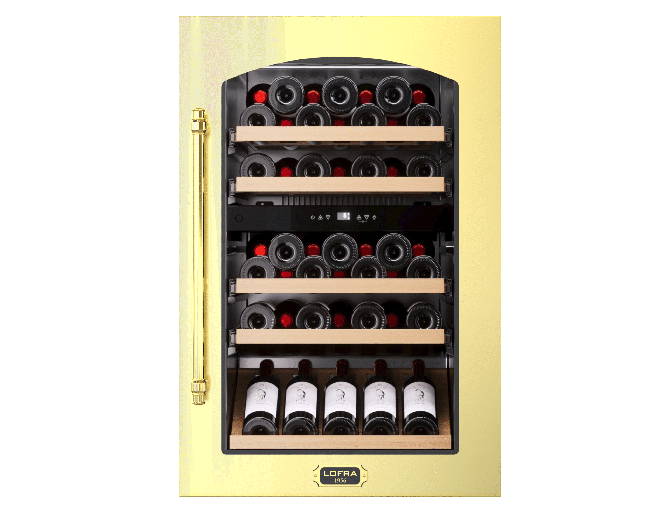 lofra-bottle-cooler-zbrbi41md-0-cave-vin-41-bout-ivoire-double-zone image 1
