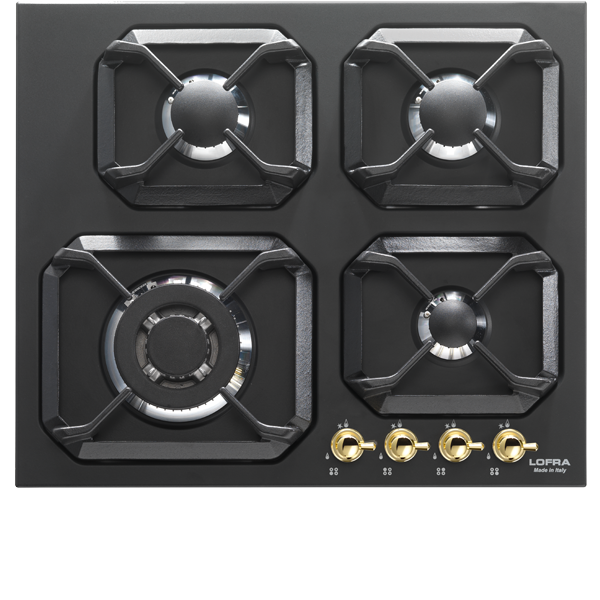 lofra-dolcevita-hrnm6g0-plaque-gaz-noir-mat-laiton-60-cm image 1