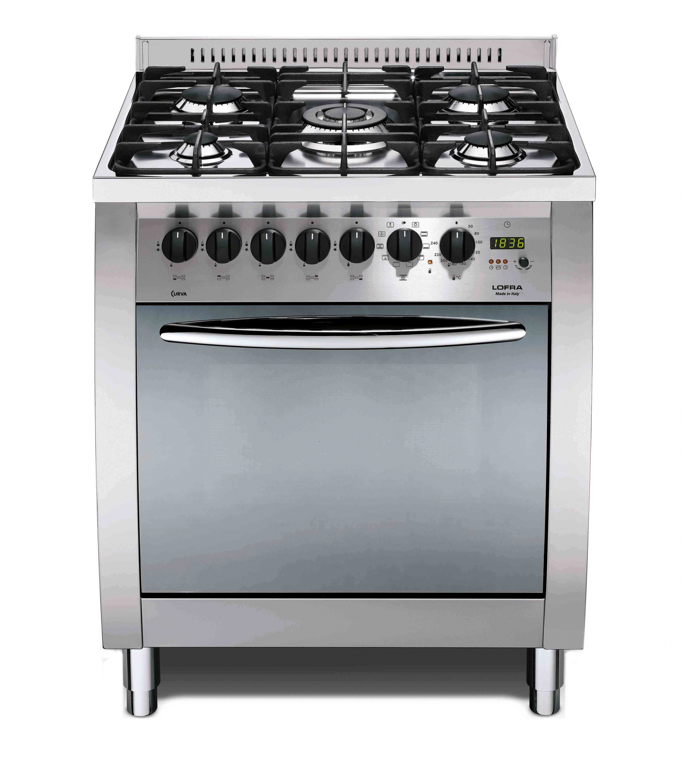 lofra-curva-c76mf-c-cuisini-re-mixte-70-cm-inox-4-feux image 1