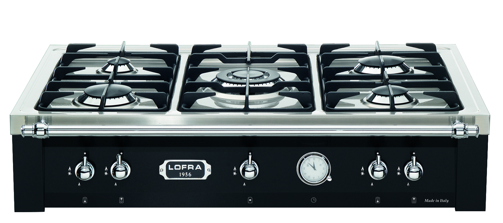 lofra-dolcevita-trnm96-5-plaque-gaz-4-feux-noir-triple-couronne image 1