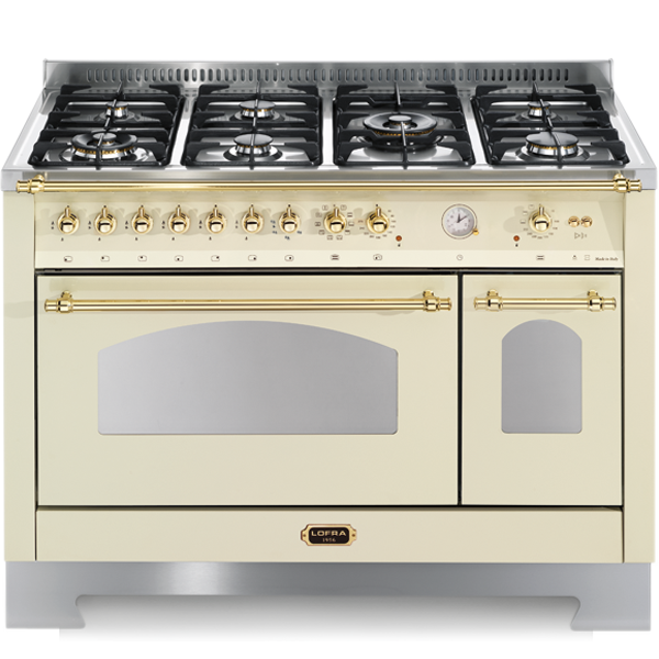 lofra-dolcevita-rbid126mft-cuisini-re-120cm-ivoire-laiton image 1