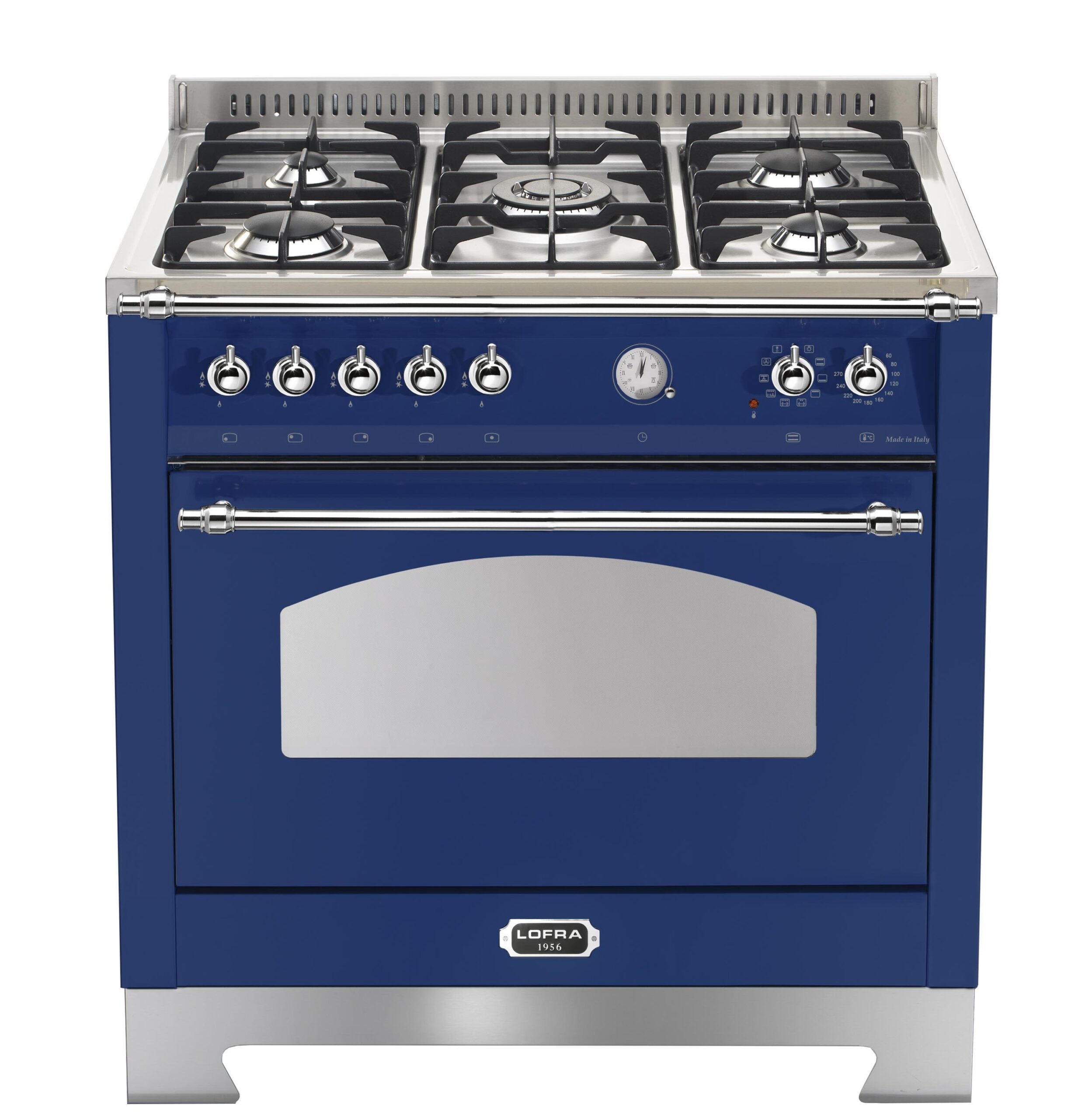 lofra-dolcevita-rblg96mft-ci-cuisini-re-gaz-bleu-chrome-90cm image 1