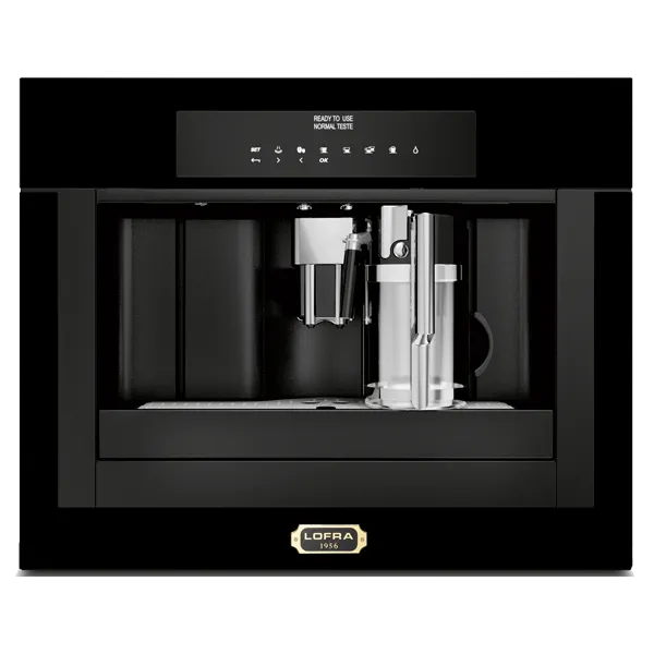 lofra-yrnm66t-machine-caf-encastrable-noir-mat-laiton-grains image 1
