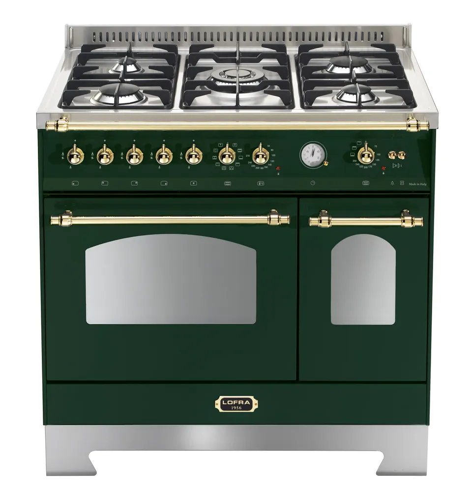 lofra-dolcevita-rvd96mfte-cuisini-re-gaz-90-cm-vert-laiton image 1