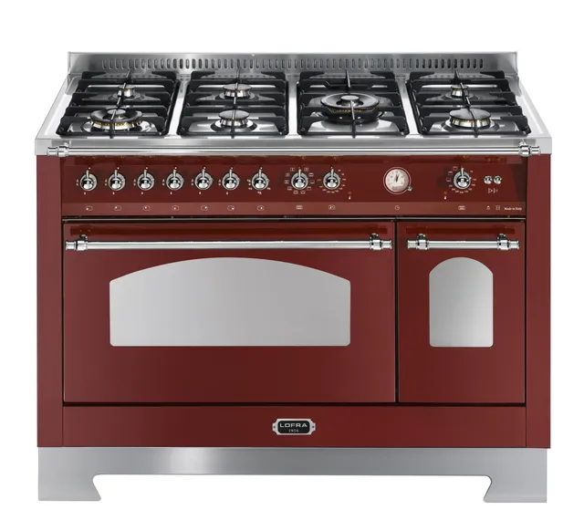 lofra-dolcevita-rr126smfet-cuisini-re-rouge-chrome-120-cm-5-feux image 1