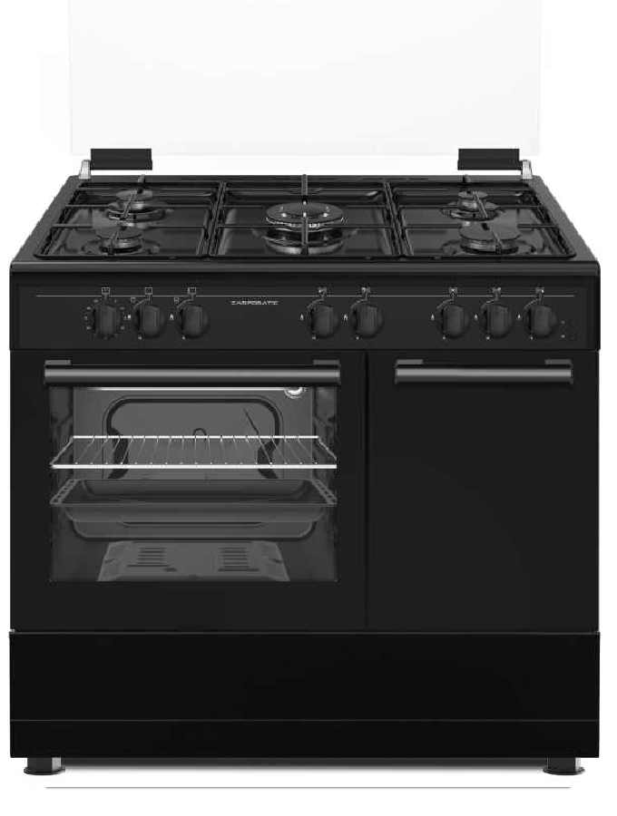 campomatic-cb95tbc-cuisini-re-gaz-90cm-noire-5-feux-four image 1
