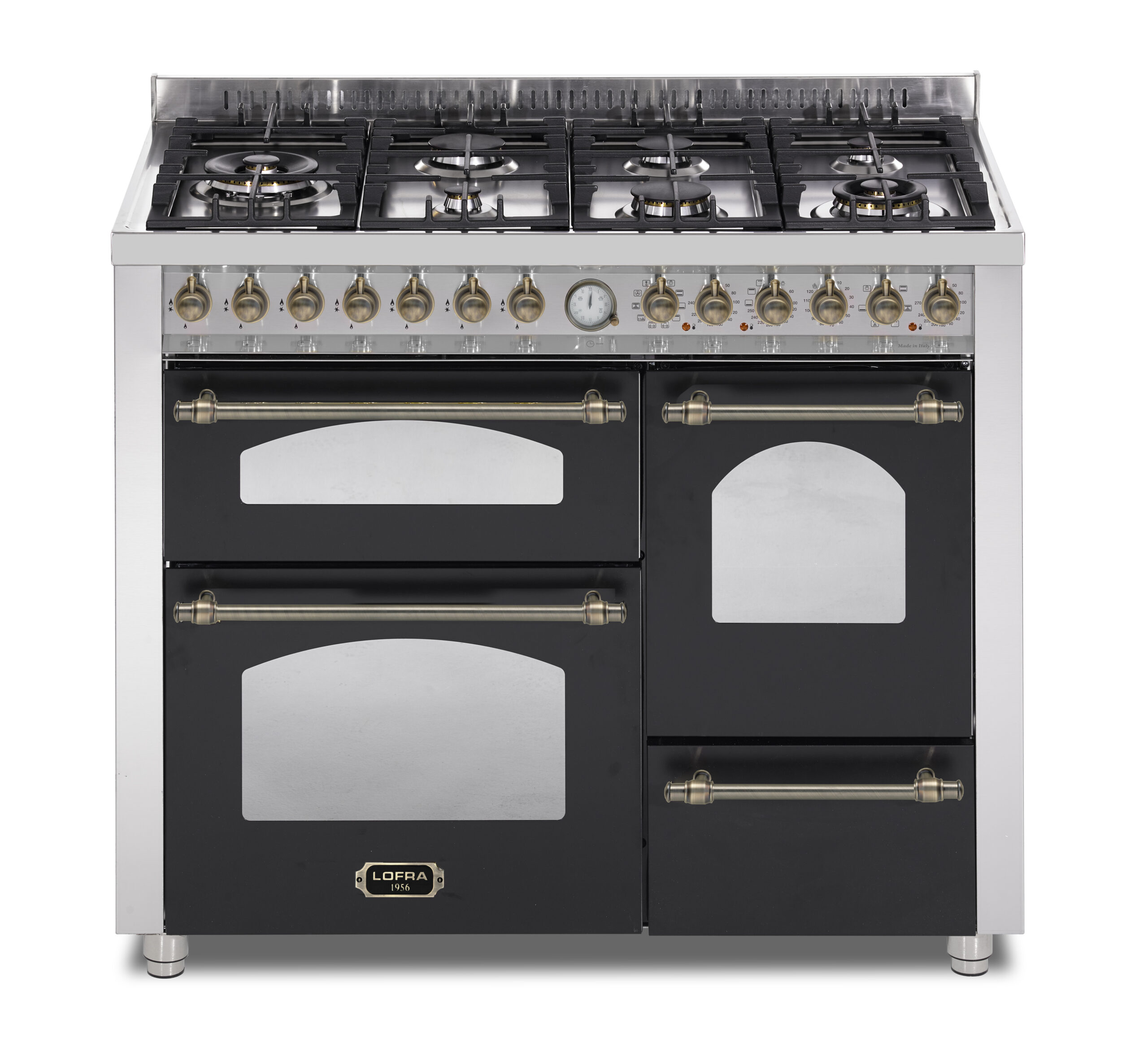 lofra-dolcevita-rnmt116mfet-smft-2aeo-cuisini-re-noir-mat-bronze-110cm image 1