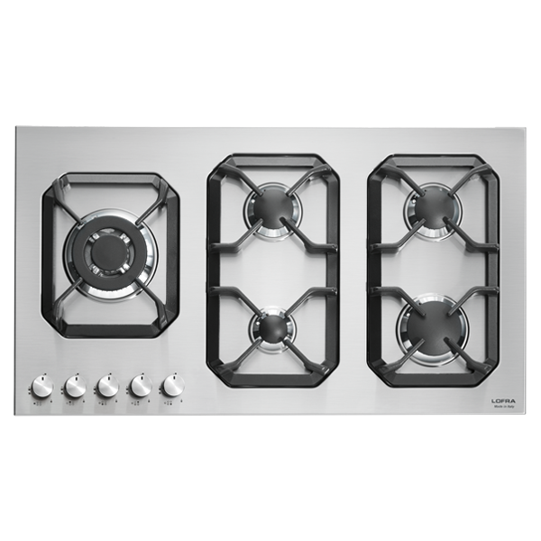 lofra-hls9b0-table-de-cuisson-gaz-90-cm-inox-5-feux image 1