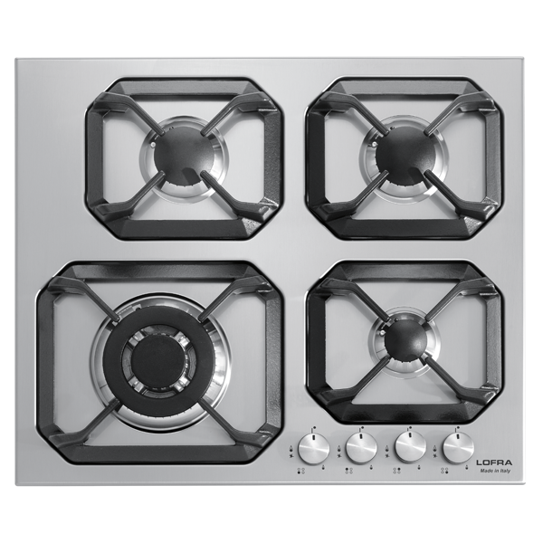lofra-hls6g0-plaque-gaz-60-cm-inox-3-feux-triple-couronne image 1
