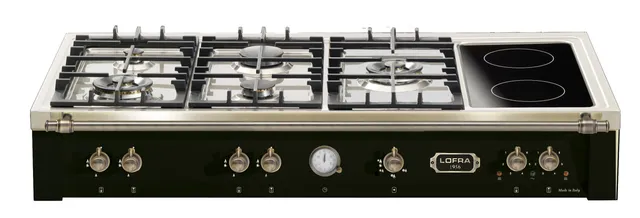 lofra-dolcevita-trnm126-5c-plan-cuisson-noir-mat-bronze image 1