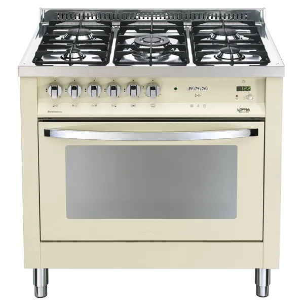 lofra-curva-inox-pbig96gvt-c-cuisini-re-gaz-90-cm-ivoire-4-feux image 1