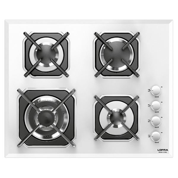 lofra-hgb6h0-plaque-gaz-verre-blanc-60-cm-3-feux image 1