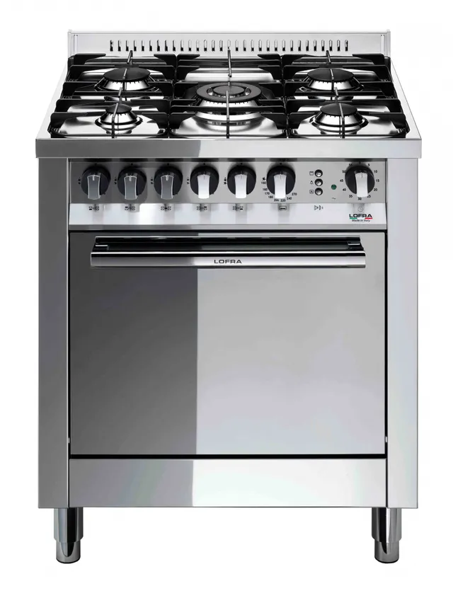 lofra-maxima-m76gv-c-cuisini-re-inox-4-feux-four-gaz-70-cm image 1