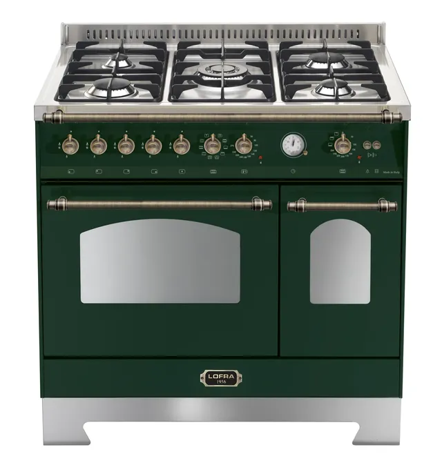 lofra-dolcevita-rvd96mfte-cuisini-re-gaz-90-cm-vert-bronze image 1
