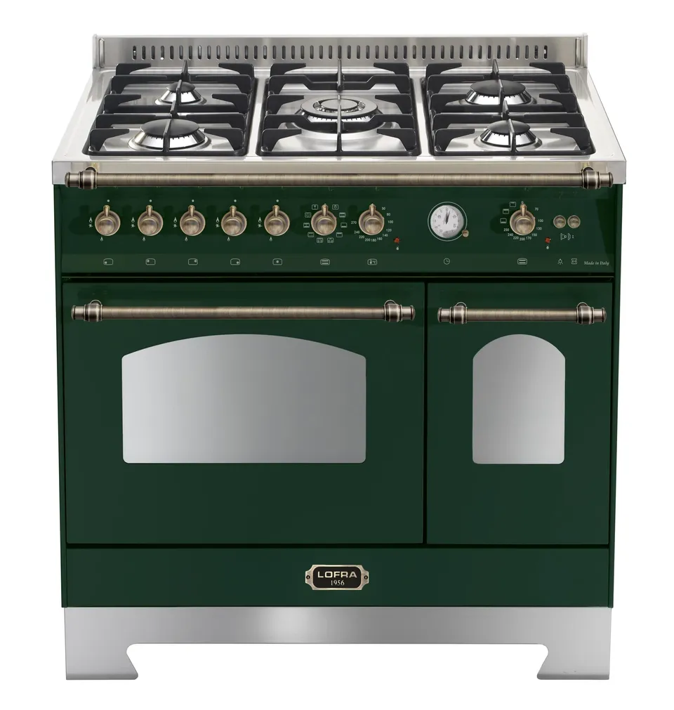 lofra-dolcevita-rvd96mfte-cuisini-re-gaz-90-cm-vert-bronze image 1