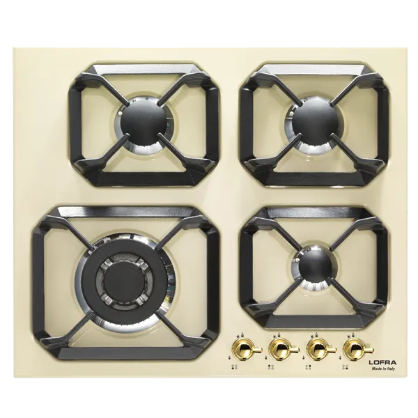 lofra-dolcevita-hrbi6g0-plaque-gaz-ivoire-laiton-3-feux image 1
