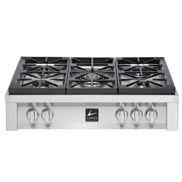 lofra-range-top-tas96-5-table-cuisson-gaz-inox-90-cm image 1