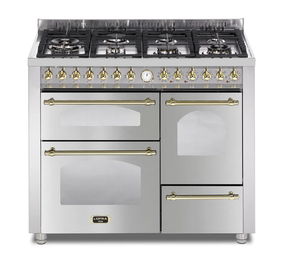 lofra-dolcevita-rst116mfet-cuisini-re-gaz-110-cm-inox-laiton image 1