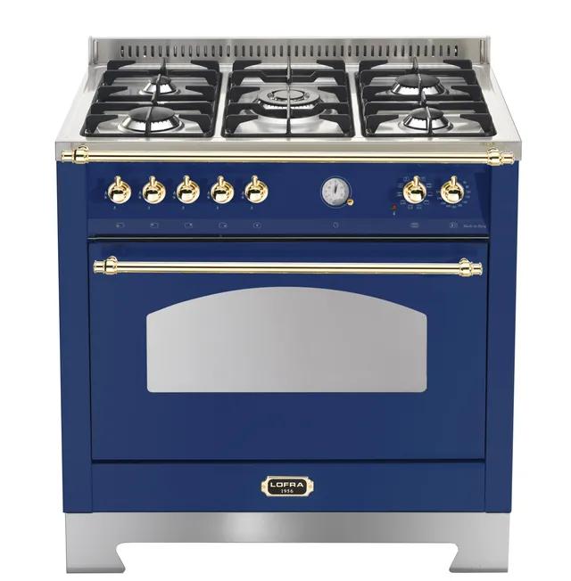 lofra-dolcevita-rblg96mft-ci-cuisini-re-90-cm-bleu-laiton image 1