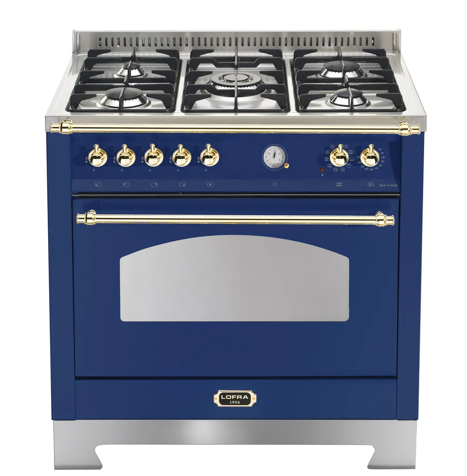 lofra-dolcevita-rblg96mft-ci-cuisini-re-90-cm-bleu-laiton image 1