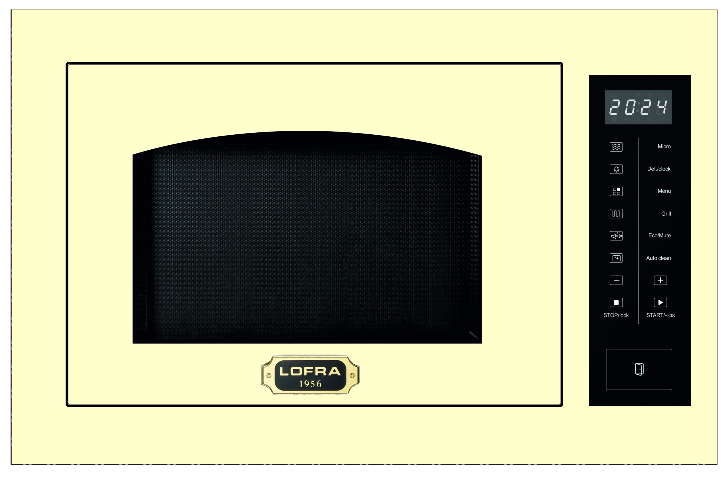 lofra-fmrbi6t25me-o-micro-ondes-grill-ivoire-25-l-laiton image 1