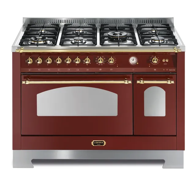 lofra-dolcevita-rr126smfet-cuisini-re-120-cm-rouge-laiton-5-feux image 1