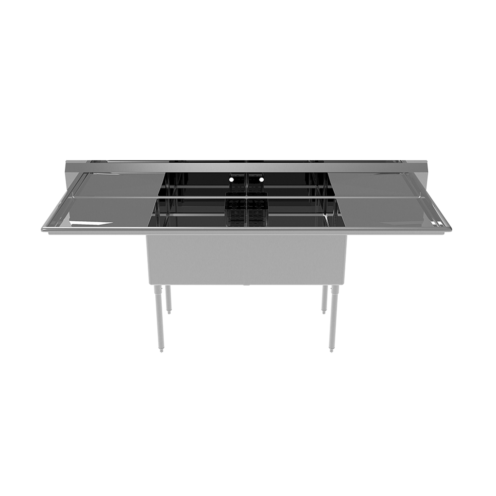 mixrite-ss2424f22d24-plonge-2-bacs-inox-24x24 image 1