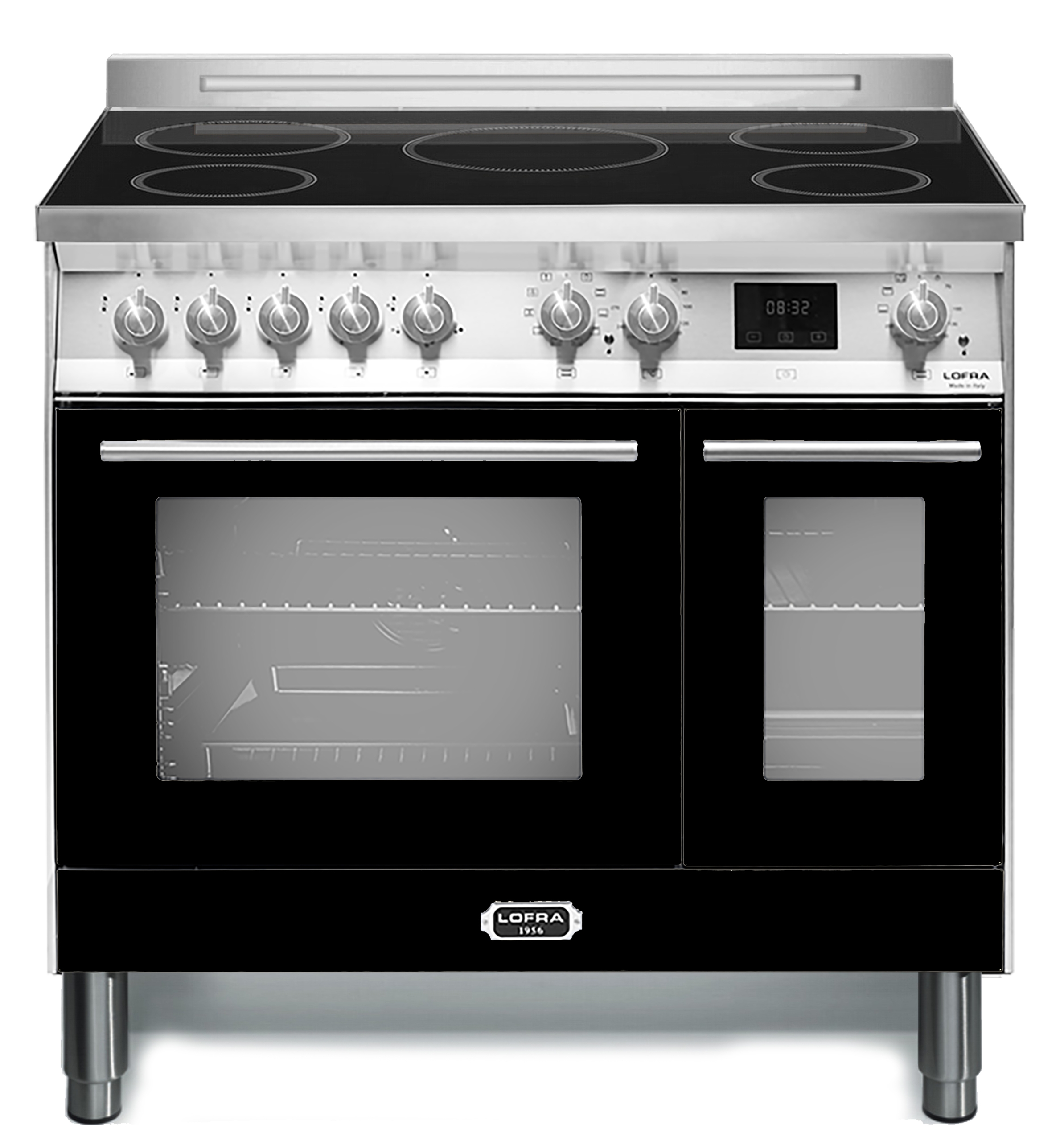 lofra-curva-inox-pnmd96mfte-5i-cuisini-re-noir-90-cm-induction image 1