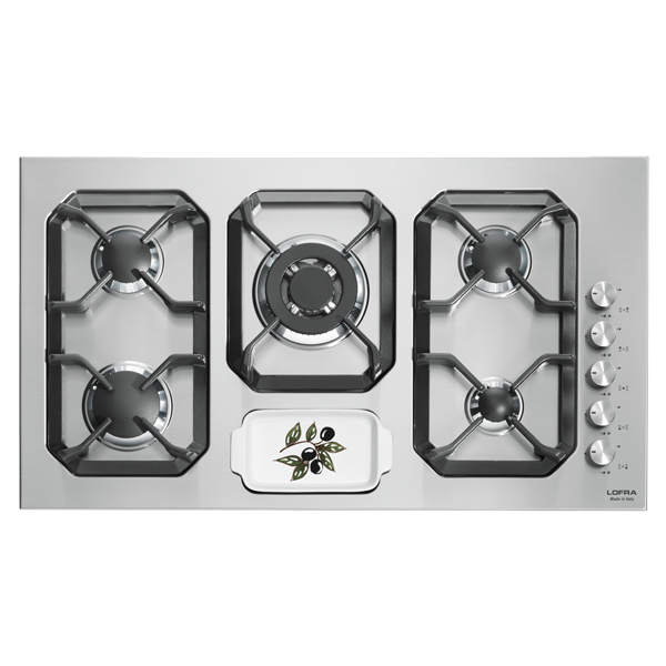 lofra-hls9u0-plaque-encastrable-90-cm-inox-5-feux image 1